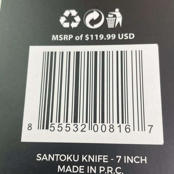 CUTLUXE 7 inch Santoku knife - Picture 8 of 8